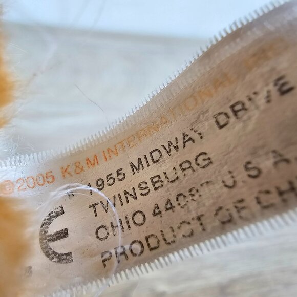 K&M International Orange Tabby Cat Plush Stuffed Toy Realistic Vintage 2005 11" - Picture 10 of 10